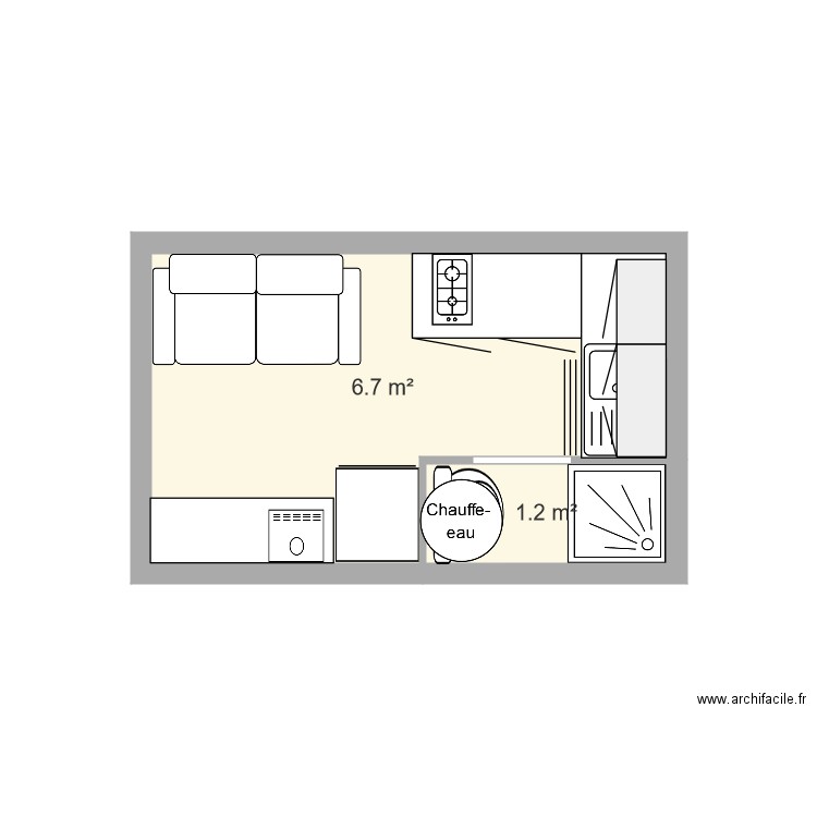 Tiny house 4m. Plan de 0 pièce et 0 m2