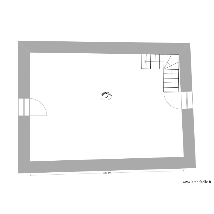 étage vide. Plan de 0 pièce et 0 m2