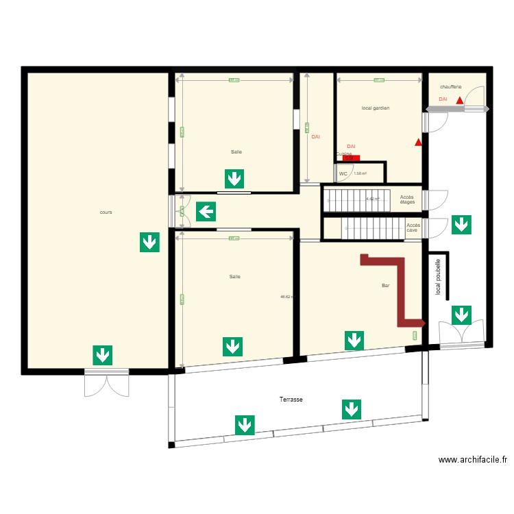 HOTEL GALATA  PLAN RDC. Plan de 0 pièce et 0 m2