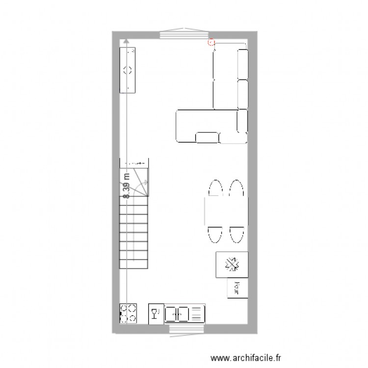 Appartement Frileuse. Plan de 0 pièce et 0 m2