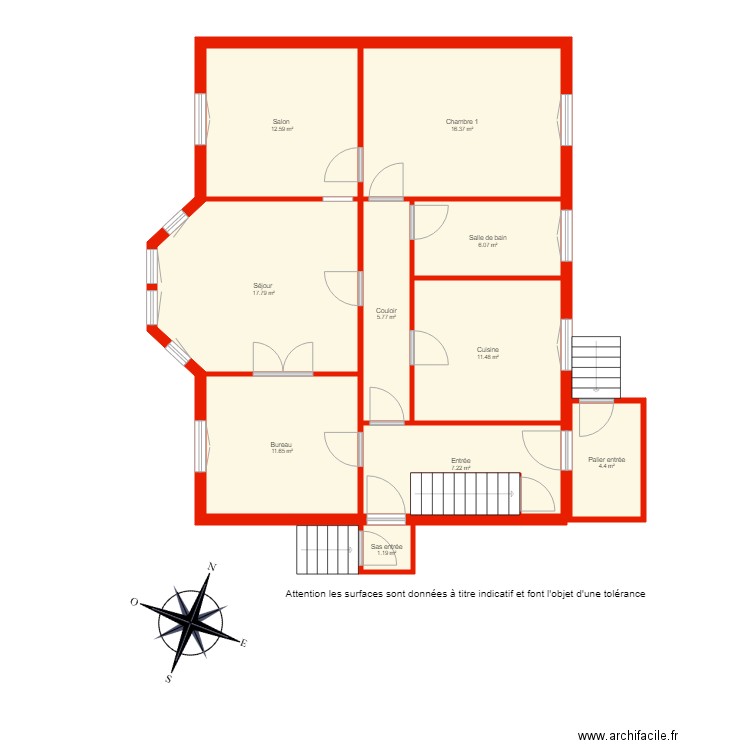 BI 3144 rdc non côté. Plan de 0 pièce et 0 m2