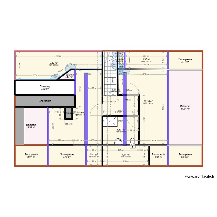 Etage_version après trémie4. Plan de 0 pièce et 0 m2