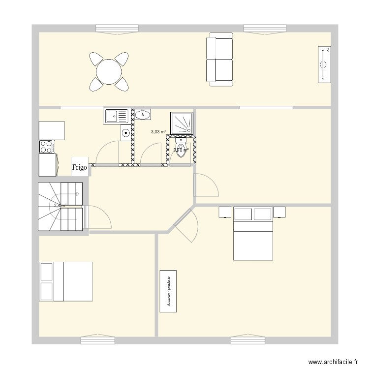 nancy 1. Plan de 6 pièces et 106 m2