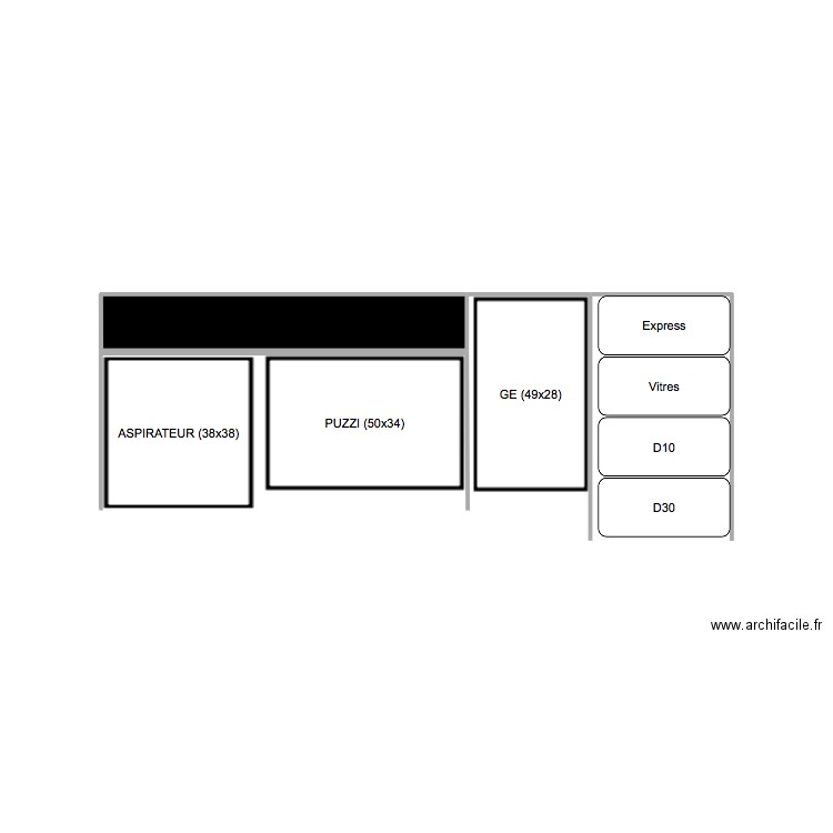 Aménagement Kangoo bas 1. Plan de 1 pièce et 2 m2