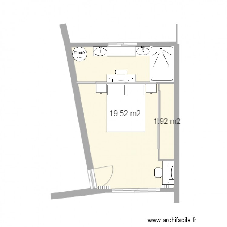 suite parentale. Plan de 0 pièce et 0 m2