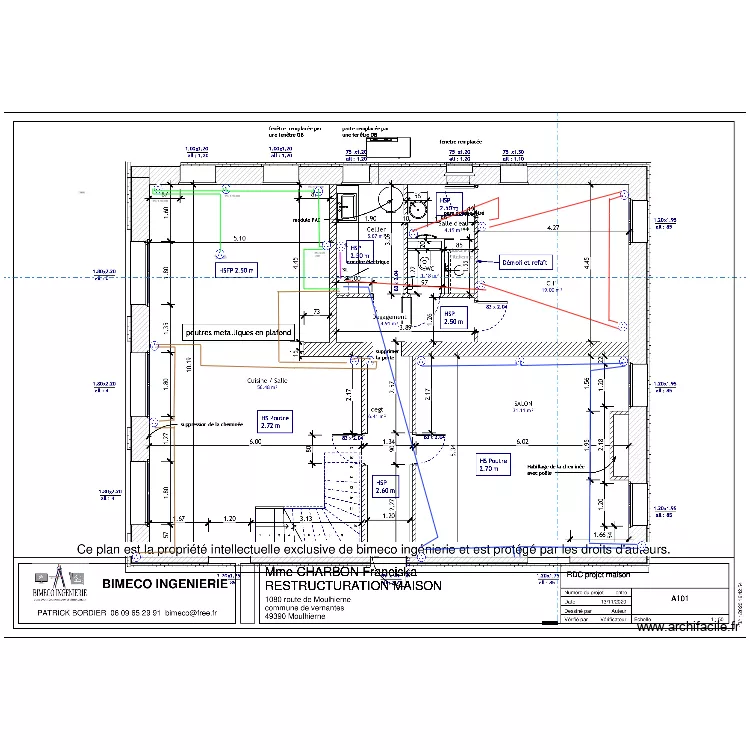 Coulage charbon pc. Plan de 