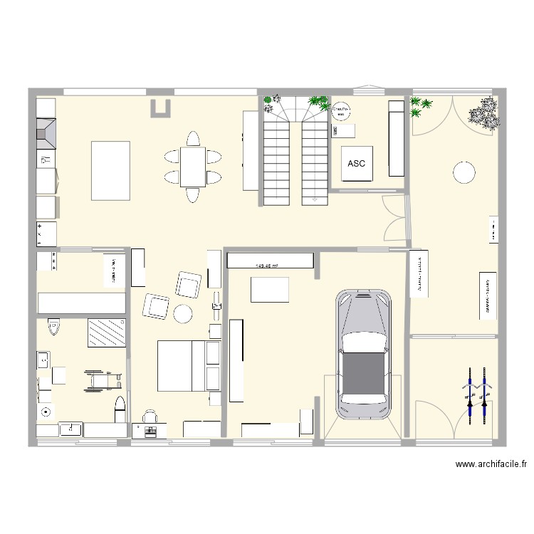 RDC 1er Ebauche. Plan de 0 pièce et 0 m2