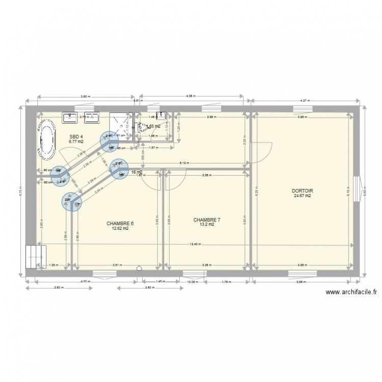 Etage Grange V2. Plan de 0 pièce et 0 m2