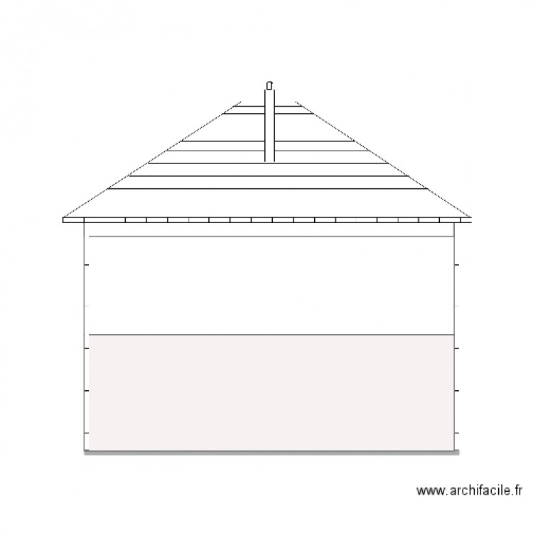 plan des façades ouest. Plan de 0 pièce et 0 m2