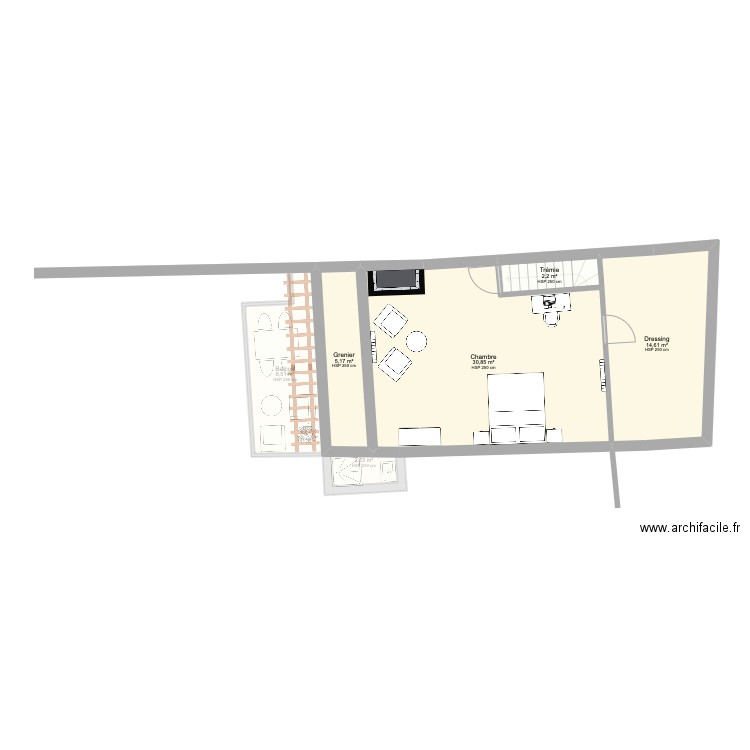 La Garignette. Plan de 13 pièces et 170 m2