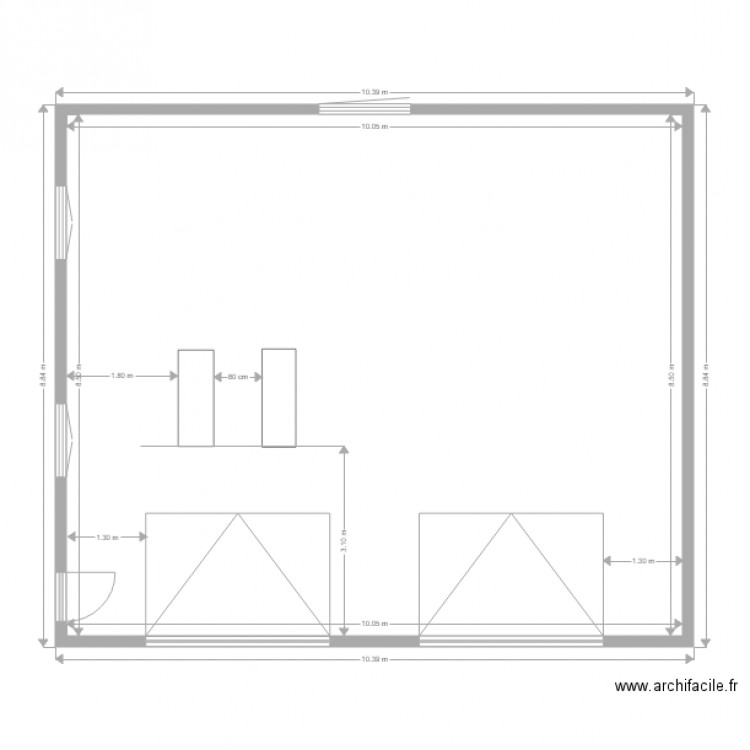 Garage Poussan nu. Plan de 0 pièce et 0 m2