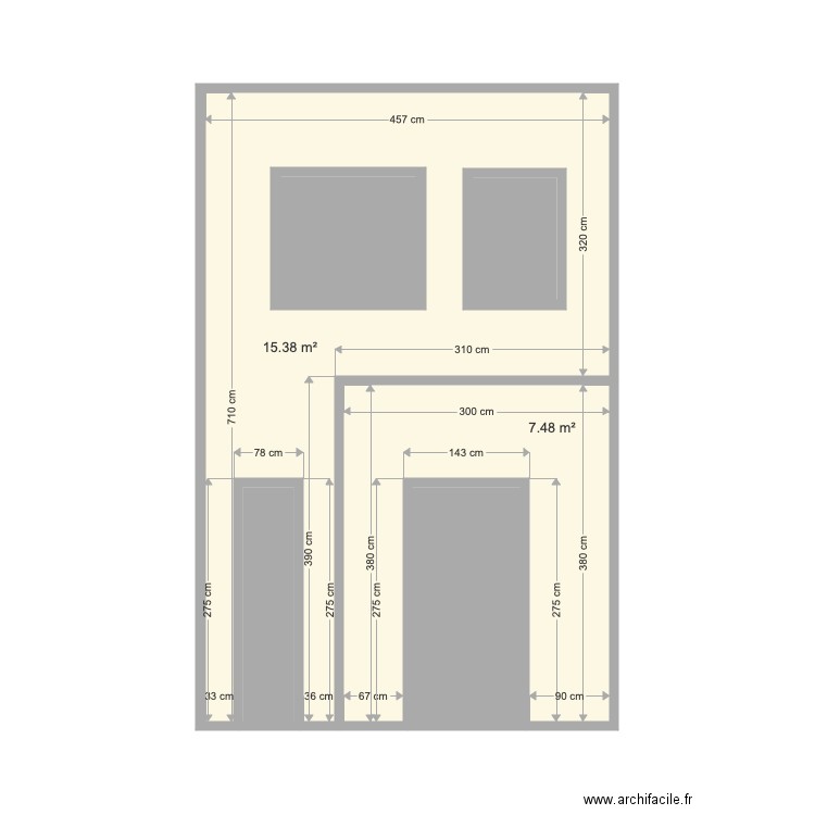 Façade arrière VEROVE. Plan de 0 pièce et 0 m2