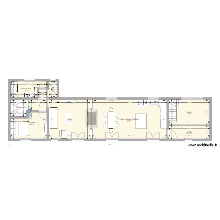 PLAN MAISON apres. Plan de 0 pièce et 0 m2