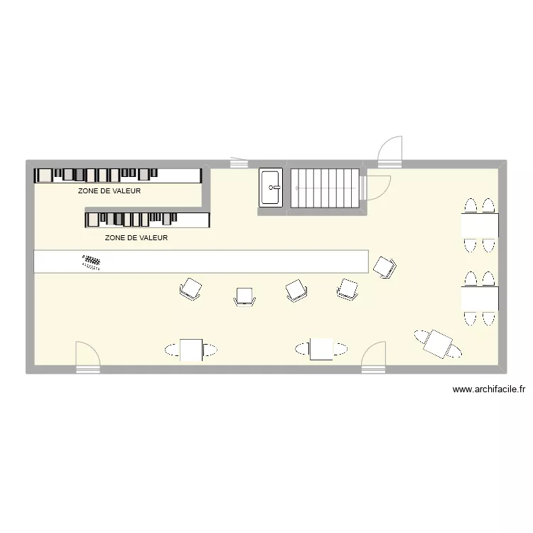 TABAC LE K'NOU. Plan de 