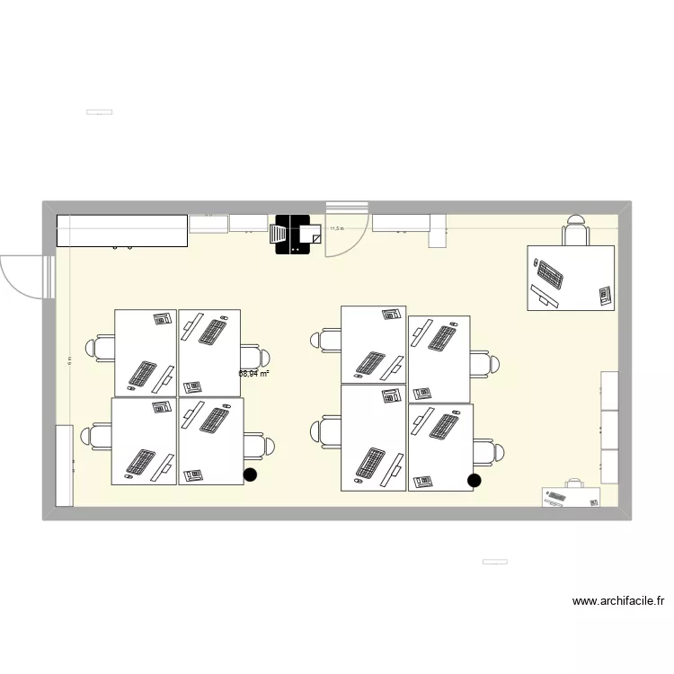 bureau. Plan de 1 et 69 m² bureau. Plan de 1 et 69 m²