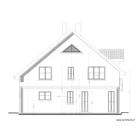 FACADE  ARRIERE EXISTANT COTE  JARDIN B