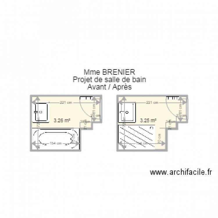 BRENIER SDB. Plan de 0 pièce et 0 m2