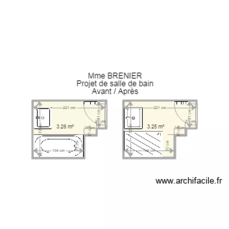 BRENIER SDB. Plan de BRENIER SDB. Plan de