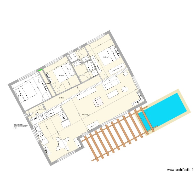 Abatilles travaux . Plan de 0 pièce et 0 m2