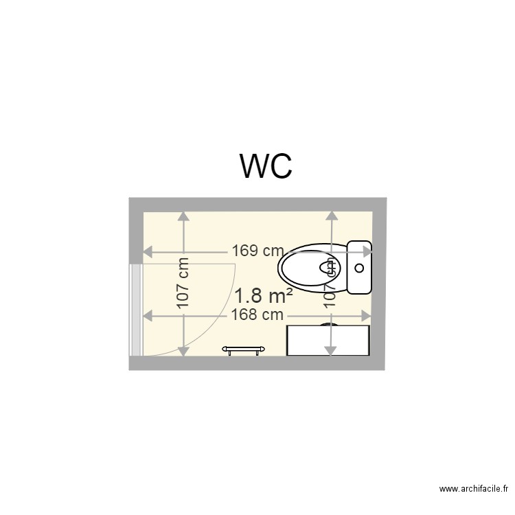 WC Remy existant. Plan de 0 pièce et 0 m2