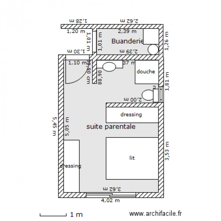 plan chambre parentale