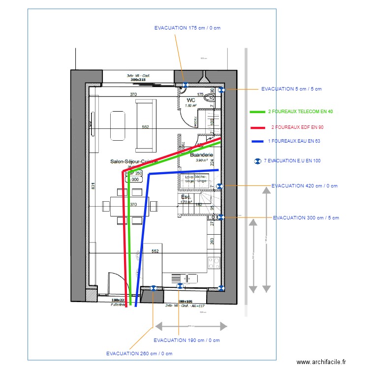 plans pressoir evacuation. Plan de 0 pièce et 0 m2