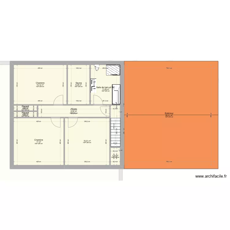 145m2 deux étages avec sous-sol. Plan de 145m2 deux étages avec sous-sol. Plan de