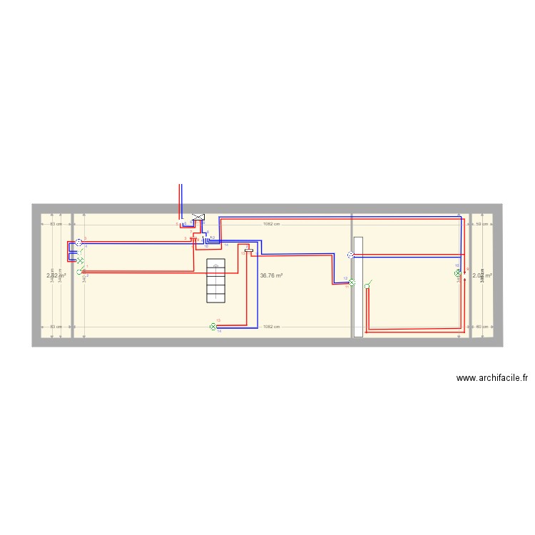Electricité chambre Alex. Plan de 0 pièce et 0 m2