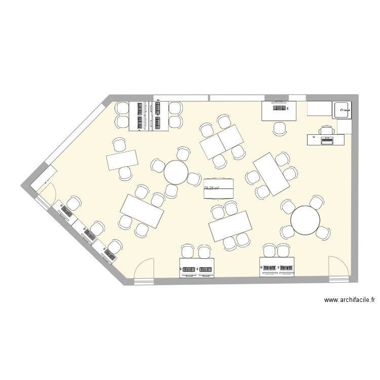 classe de techno. Plan de 0 pièce et 0 m2