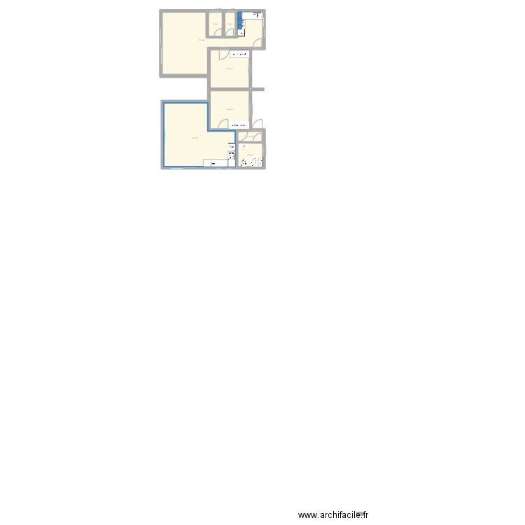 apt 4 sdb wc non separe version 2. Plan de 0 pièce et 0 m2