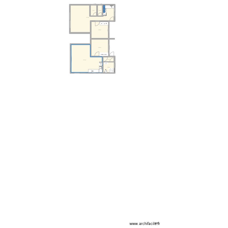 apt 4 sdb wc non separe version 2. Plan de 8 pièces et 101 m2