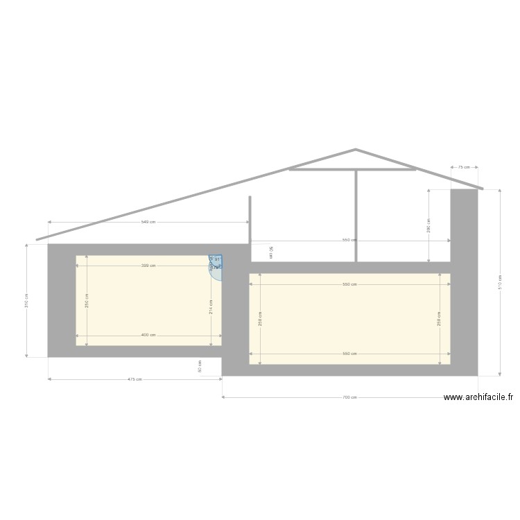 BERGERIE 01. Plan de 2 pièces et 24 m2