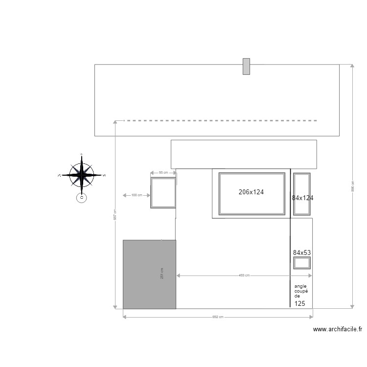 Mams Façade Ouest avec extension 02. Plan de 0 pièce et 0 m2