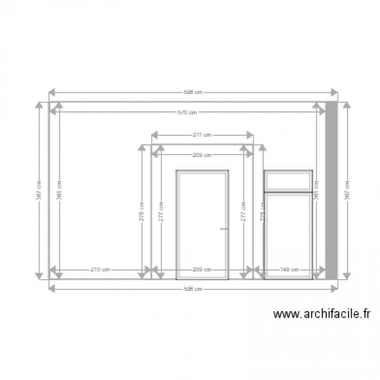 Façade est cour intérieure. Plan de 0 pièce et 0 m2