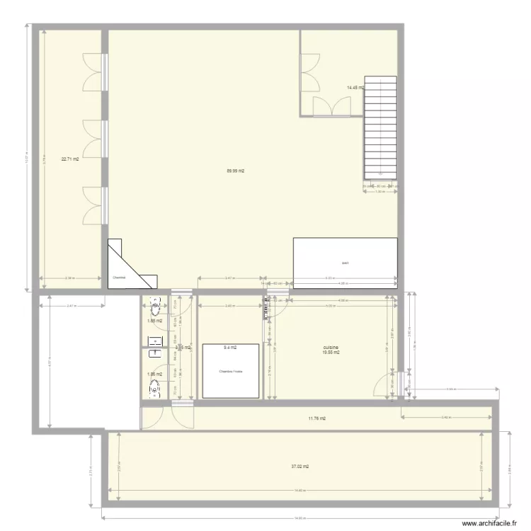 hotel les trois chenes. Plan de 