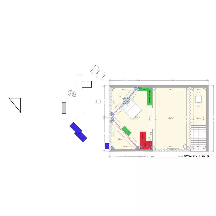 PROJET 4 CHAMBRE DANS COMBLES5. Plan de PROJET 4 CHAMBRE DANS COMBLES5. Plan de