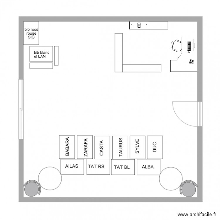 amégements intérieurs erp. Plan de 0 pièce et 0 m2