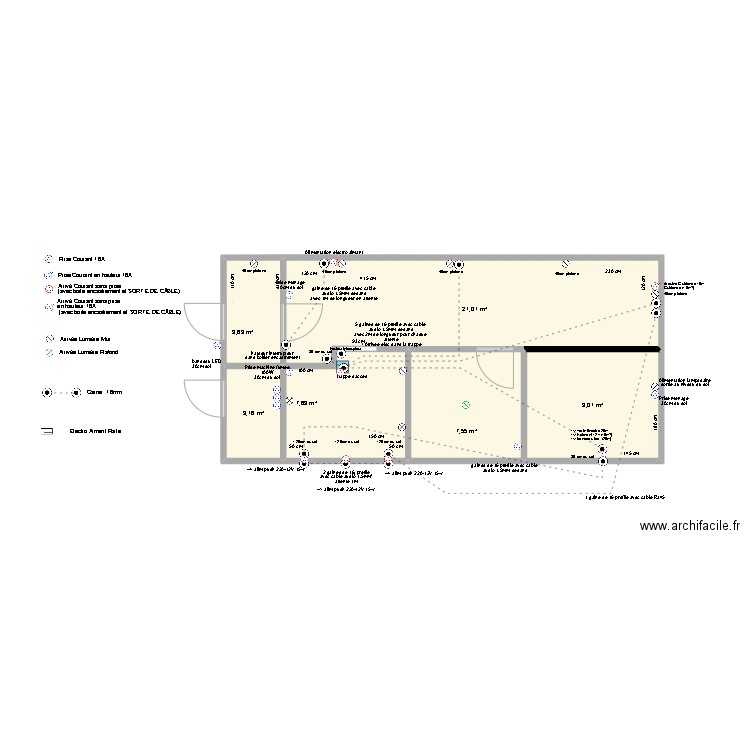 ORBIS-V2. Plan de 6 pièces et 52 m2