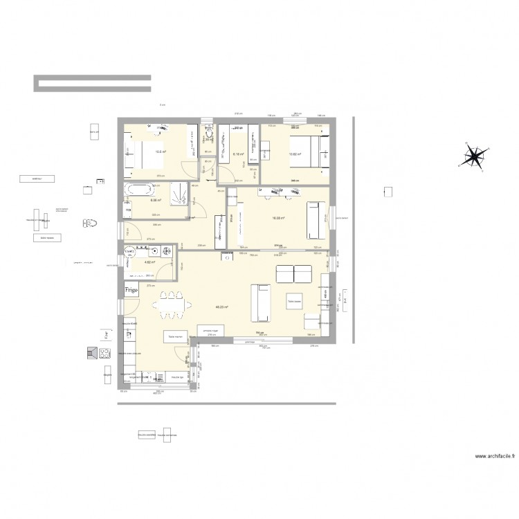 maison 100. Plan de 0 pièce et 0 m2