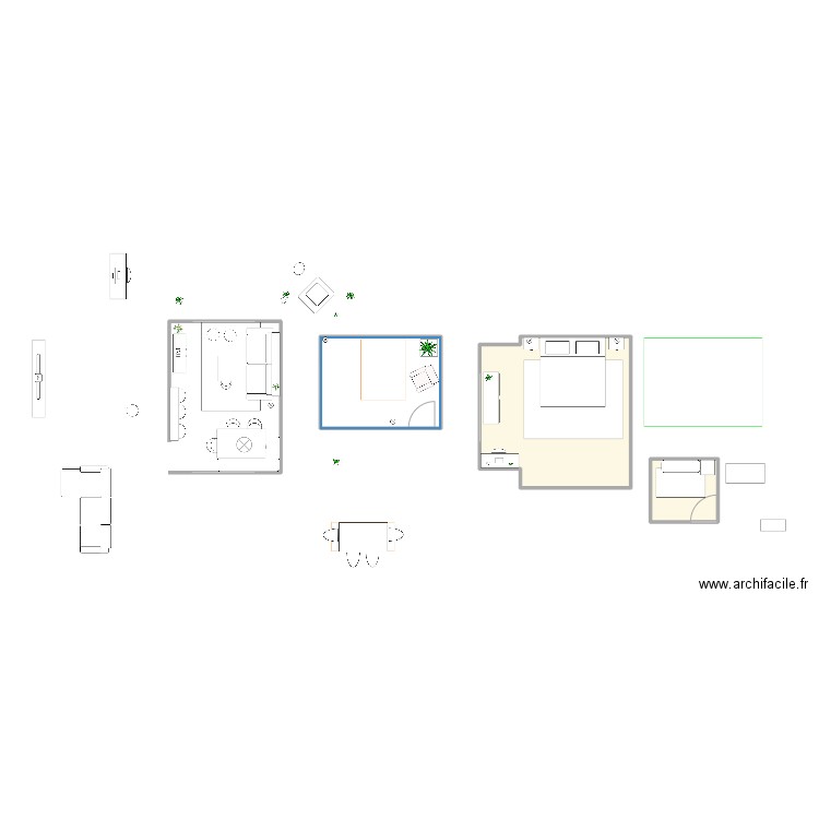 Joséline. Plan de 3 pièces et 34 m2