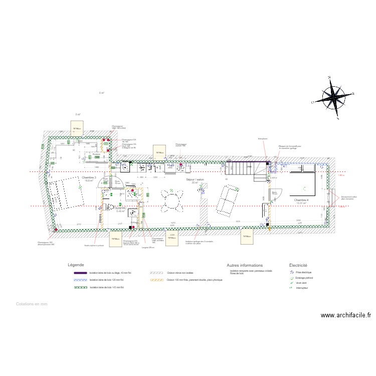 Combles v retenue. Plan de 0 pièce et 0 m2