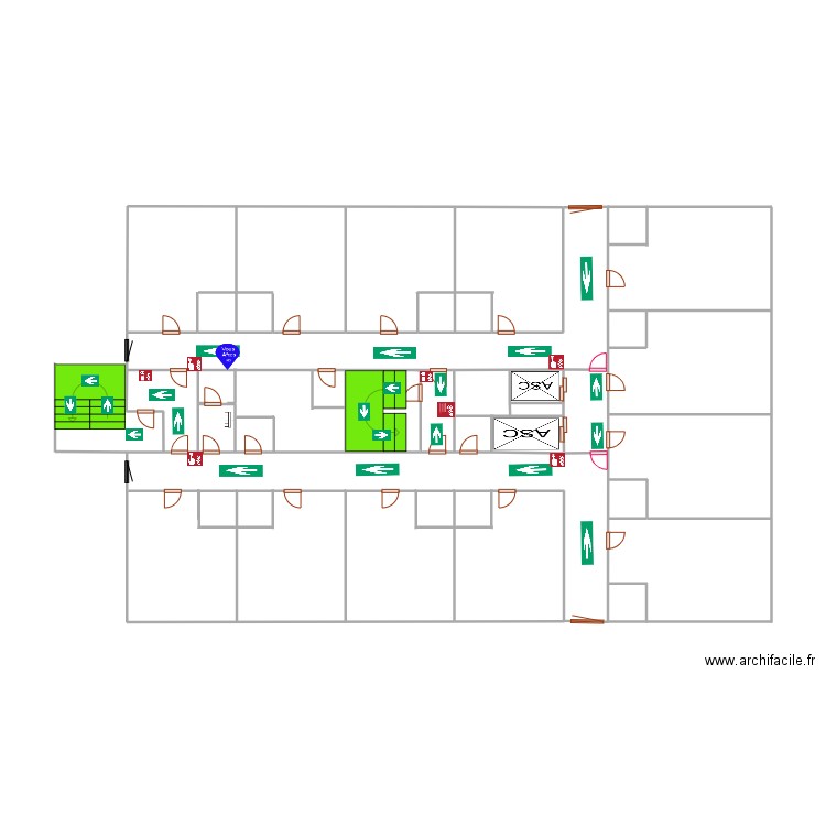 2eme au 8eme etage bouteille 58 esc de 8 à 12. Plan de 0 pièce et 0 m2