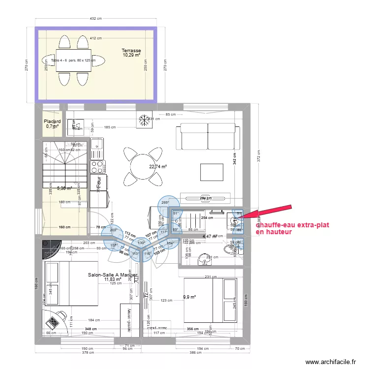 immeuble1 1er/2&egrave;me  V4 sol a T3. Plan de 