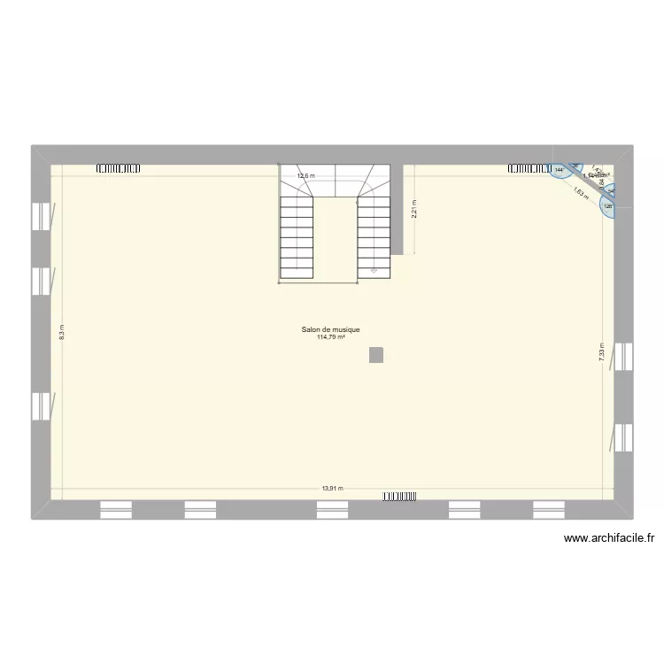 Le Mondin 2e étage. Plan de 2 et 115 m² Le Mondin 2e étage. Plan de 2 et 115 m²