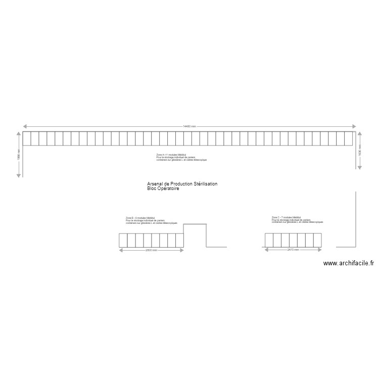 CH Pessac Arsenal Production. Plan de 0 pièce et 0 m2