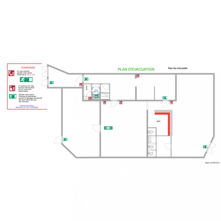 restaurant 5. Plan de 0 pièce et 0 m2