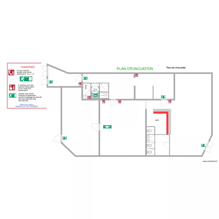 restaurant 5. Plan de 