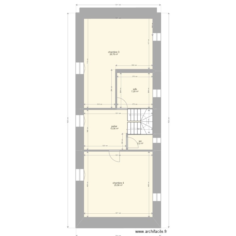 2° etages. Plan de 0 pièce et 0 m2