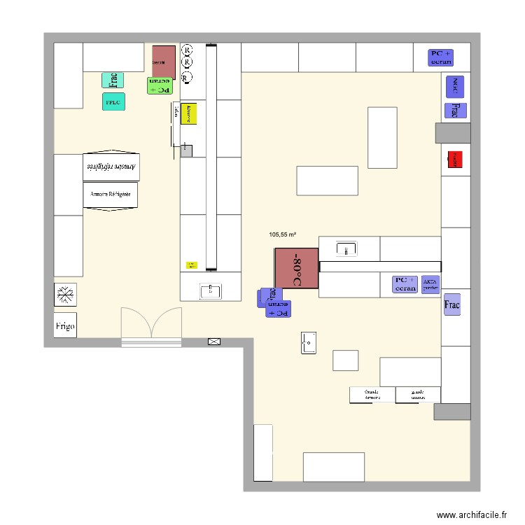 P2R biotechnologie v2bis. Plan de 1 pièce et 106 m2