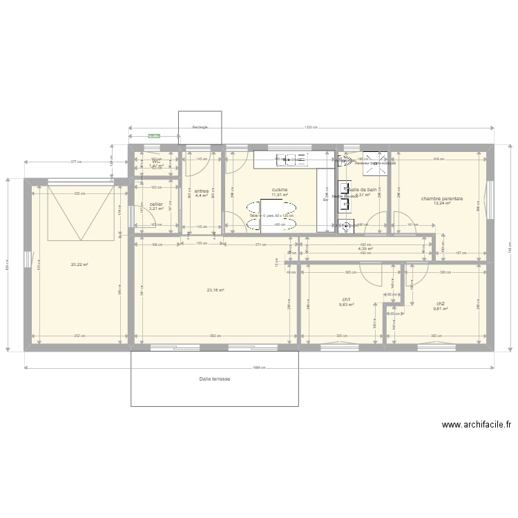 ev 85m2 sdb. Plan de 0 pièce et 0 m2